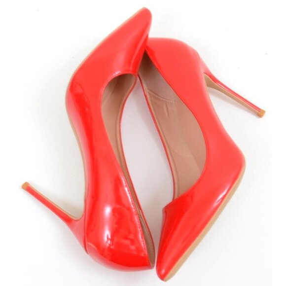 Elisabet Tang Women 9 Red Pumps Pointed Toe High Heel Party Stiletto Sexy - Picture 7 of 8